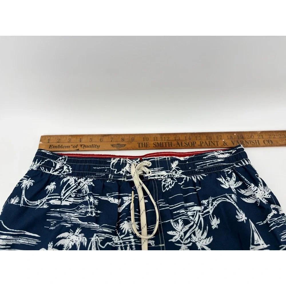 Caribbean‎ Joe, Blue Swim Shorts, Swimwear Hawaiian, Tropical, Men's Size XL